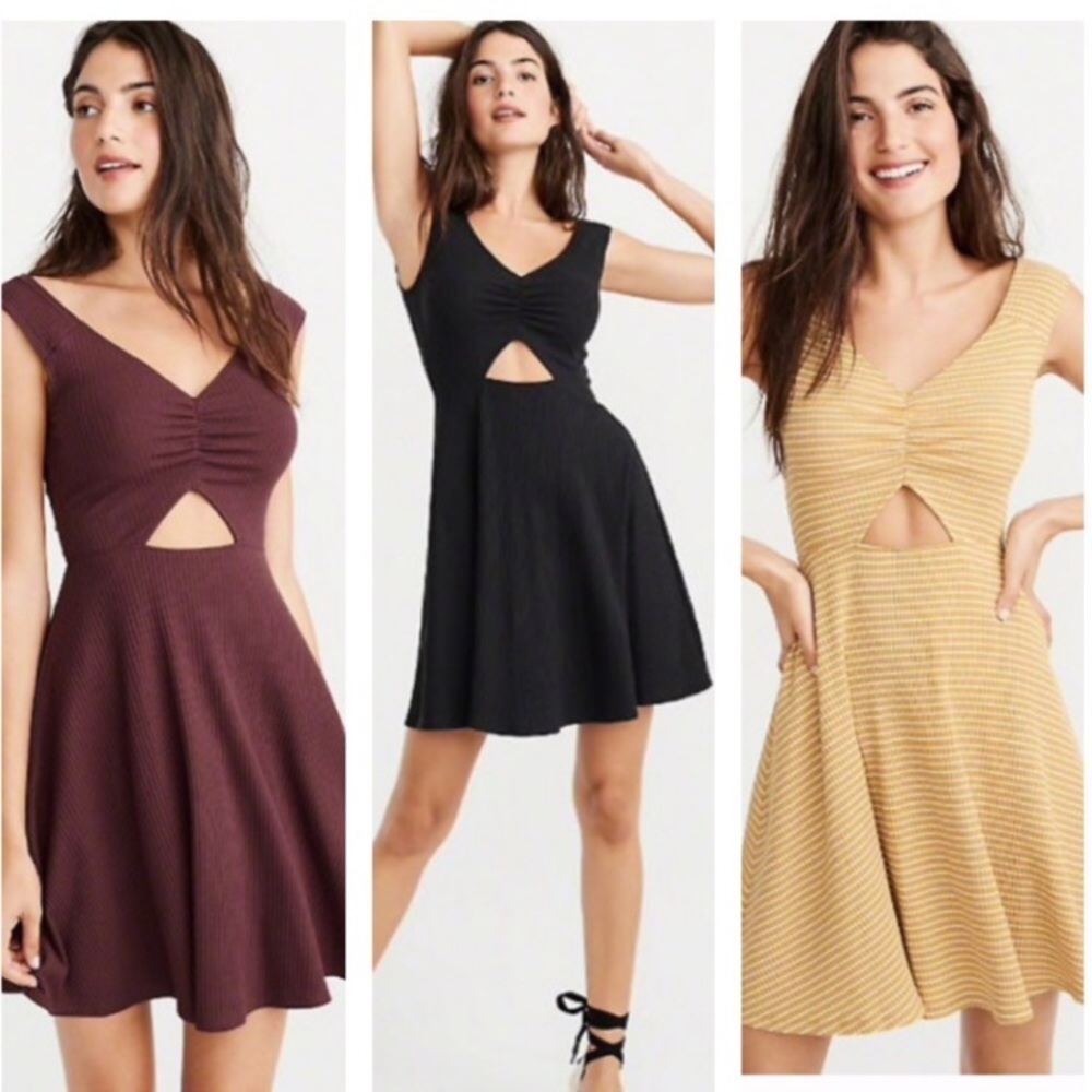 A&F Cut Out Skater Dress - Various Colors